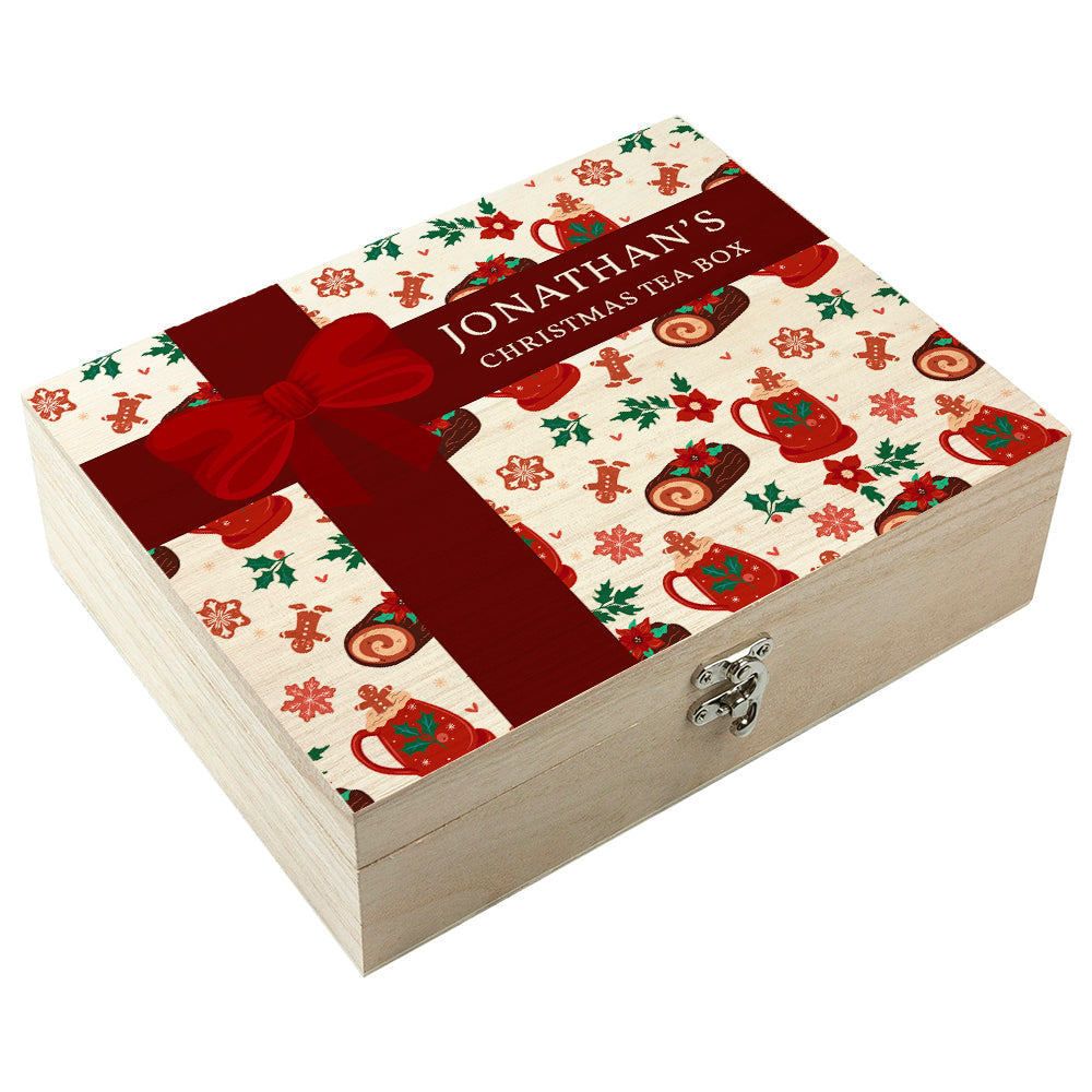 Personalised Christmas Present Tea Box Selection: 7 Tea Boxes By Gift Moments