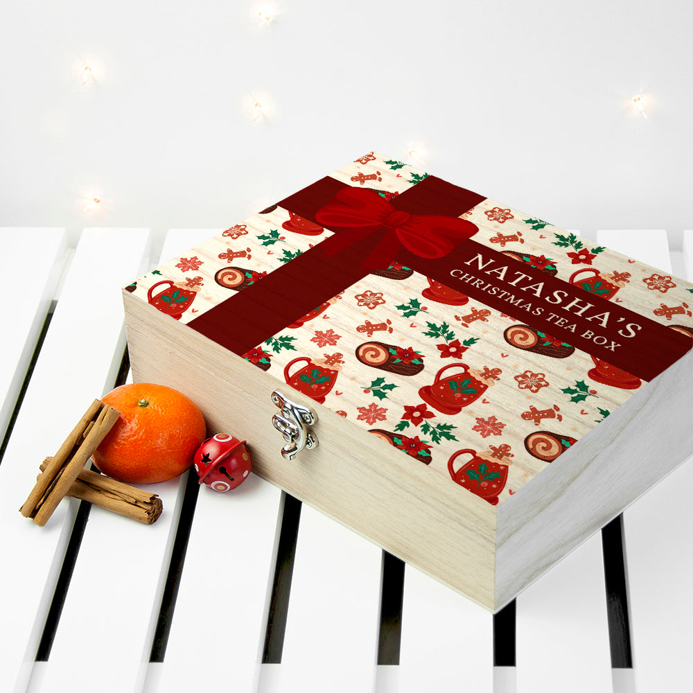 Personalised Christmas Present Tea Box Selection: 1 Tea Boxes By Gift Moments