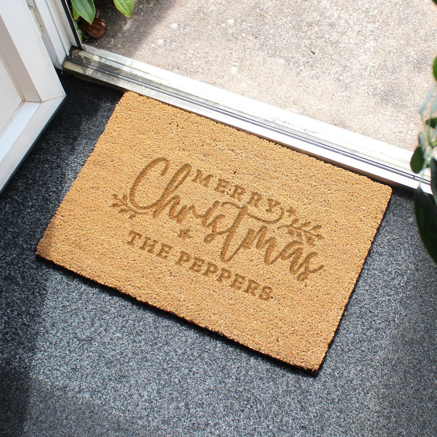 Personalised Christmas Rectangle Indoor Doormat: 2 - Doormats By Gift Moments