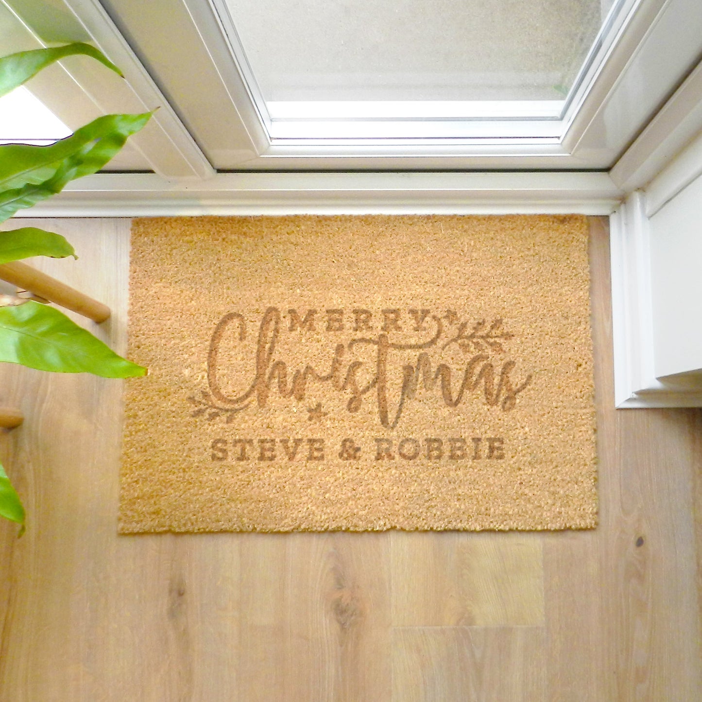 Personalised Christmas Rectangle Indoor Doormat: 3 - Doormats By Gift Moments