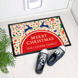 Personalised Reindeer Christmas Indoor Doormat: 1 - Doormats By Gift Moments