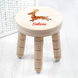 Personalised Christmas Reindeer Wooden Stool: 4 Wooden Stools By Gift Moments