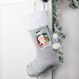 Personalised Christmas Santa Grey Stocking: 3 - Christmas Stockings By Gift Moments