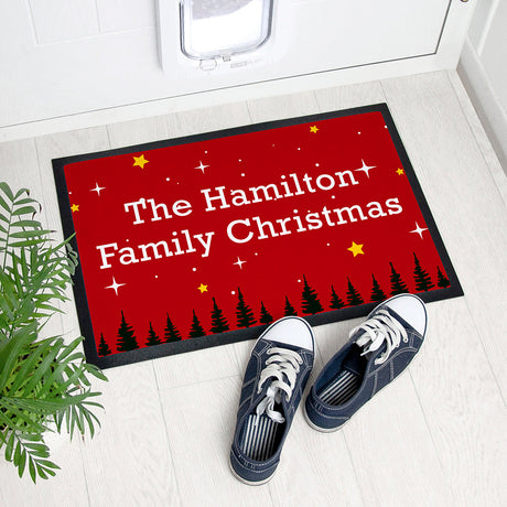 Personalised Christmas Scene Door Mat: 1 - Doormats By Gift Moments