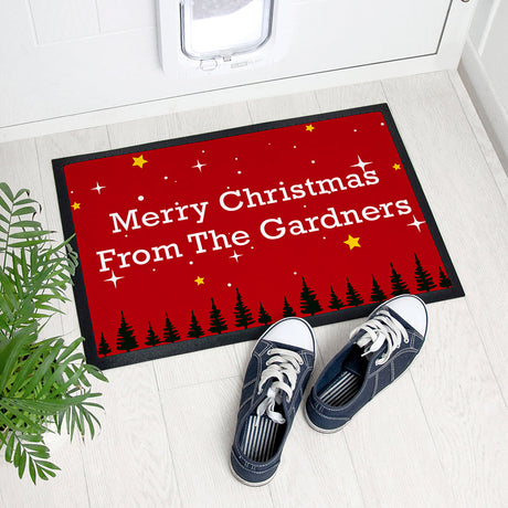 Personalised Christmas Scene Indoor Doormat: 1 - Doormats By Gift Moments