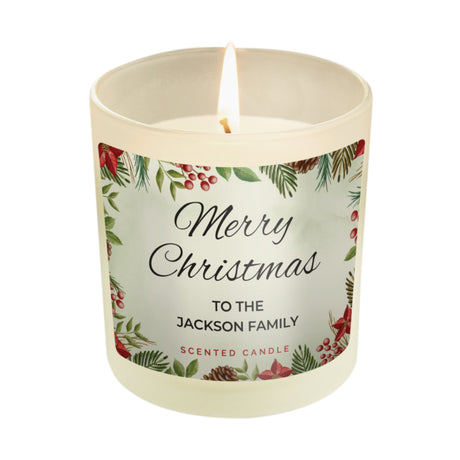 Personalised Christmas Scented Jar Candle: 5 - Candles By Gift Moments