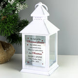Personalised Christmas Season Memorial White Lantern: 2 - LED Lighting By Gift Moments