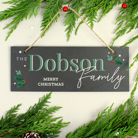 Personalised Christmas Slate Plaque: 2 - Signs & Plaques By Gift Moments