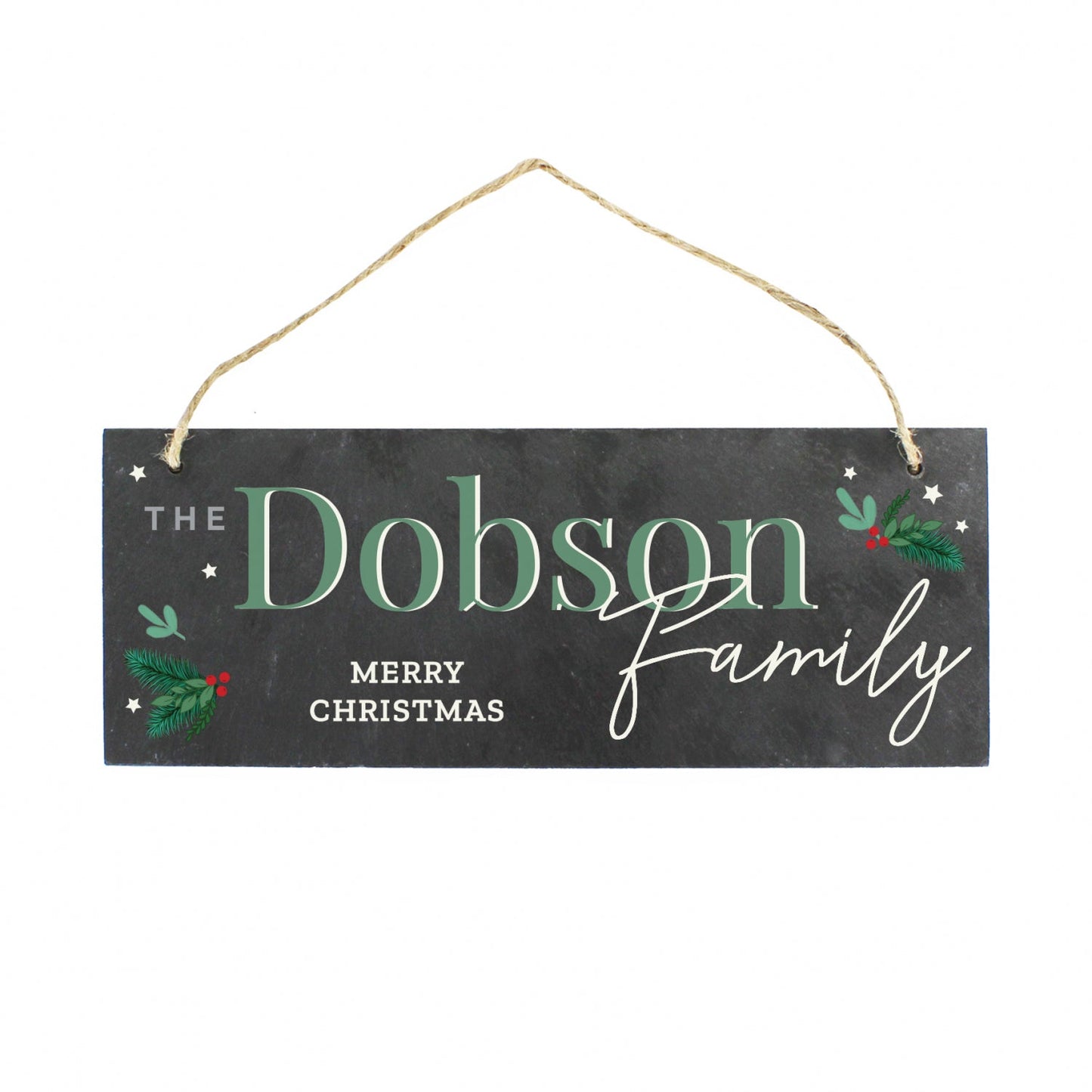 Personalised Christmas Slate Plaque: 3 - Signs & Plaques By Gift Moments