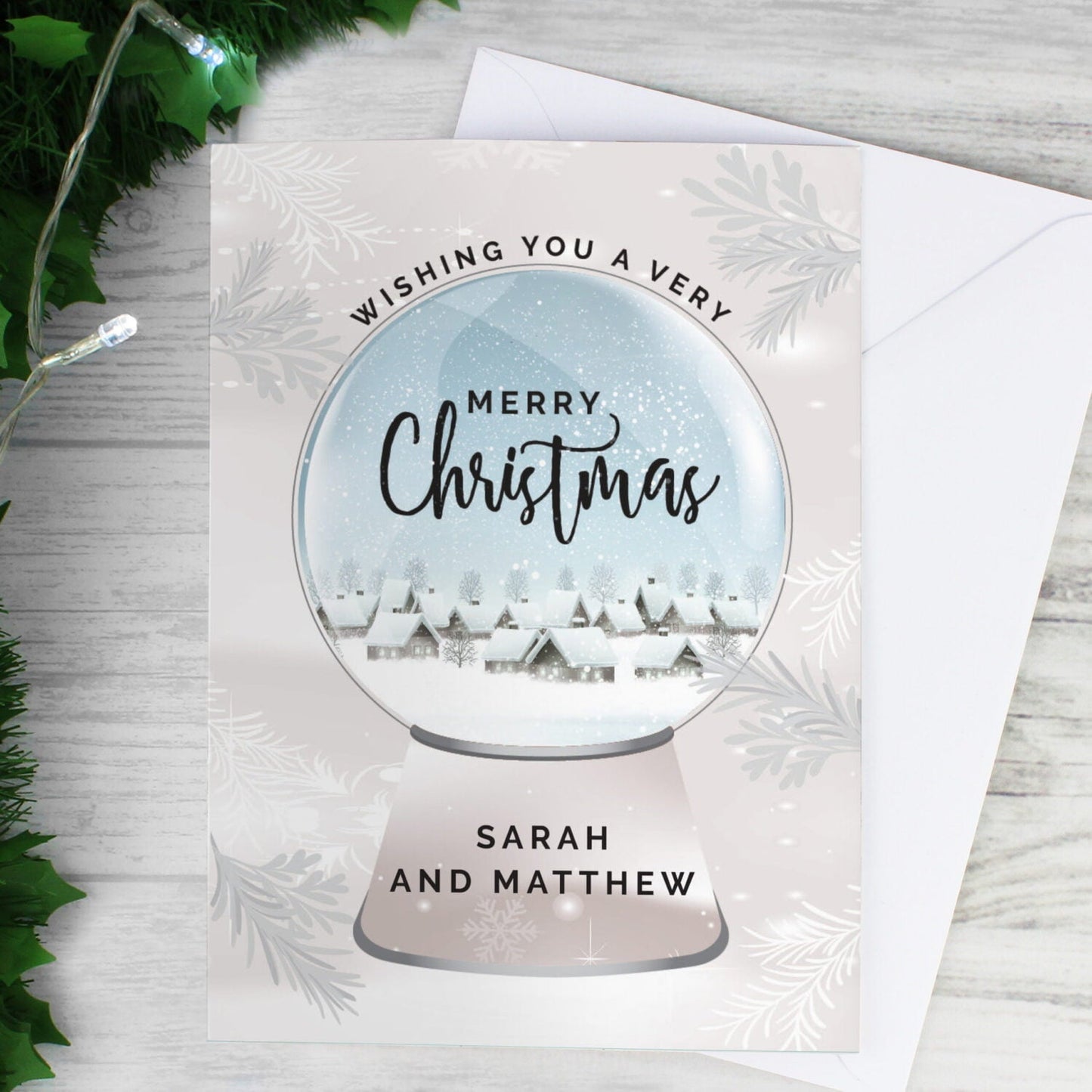 Personalised Christmas Snow Globe Card: 3 - Greeting Cards By Gift Moments