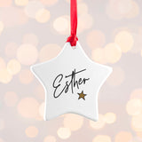Personalised Christmas Star Decoration: 4 Christmas Decorations By Gift Moments