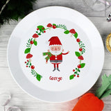 Personalised Christmas Toadstool Santa Plastic Plate: 3 - Tableware By Gift Moments