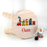 Personalised Christmas Train Wooden Stool: 1 Wooden Stools By Gift Moments