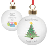 Personalised Christmas Tree Bauble: 4 - Christmas Baubles By Gift Moments