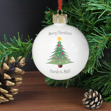Personalised Christmas Tree Bauble: 2 - Christmas Baubles By Gift Moments