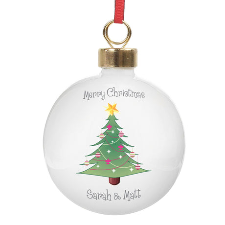 Personalised Christmas Tree Bauble: 5 - Christmas Baubles By Gift Moments