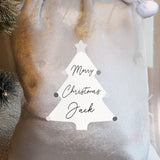 Personalised Christmas Tree Luxury Silver Grey Pom Pom Sack: 4 - Christmas Sacks By Gift Moments