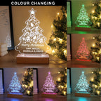 Personalised Christmas Tree Wooden Based LED Light - Shop LED Lighting At Gift Moments - 2