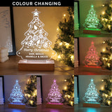 Personalised Christmas Tree Wooden Based LED Light: 2 - LED Lighting By Gift Moments