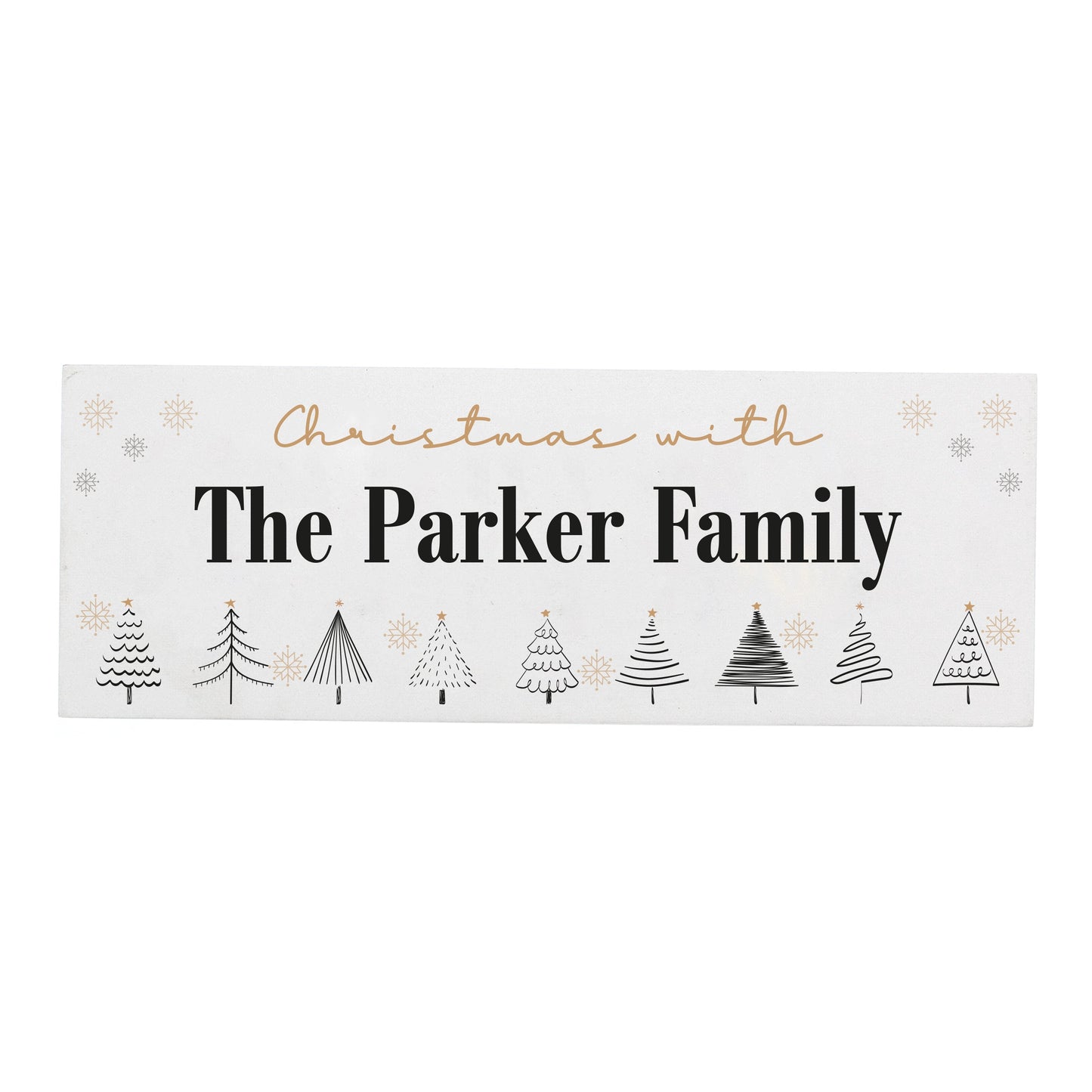 Personalised Christmas Tree Wooden Mantel Ornament: 5 - Christmas Decorations By Gift Moments