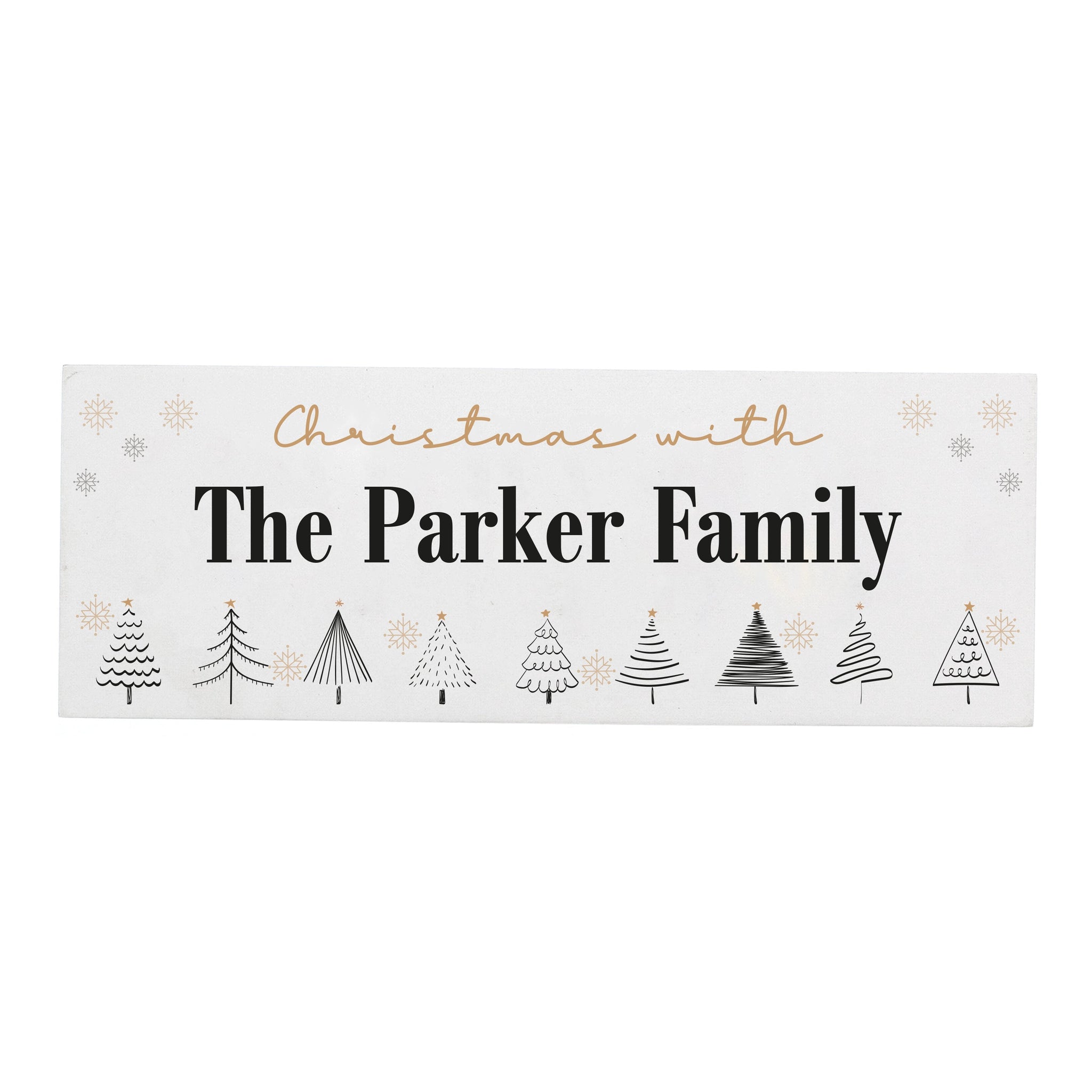 Personalised Christmas Tree Wooden Mantel Ornament: 5 - Christmas Decorations By Gift Moments
