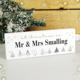 Personalised Christmas Tree Wooden Mantel Ornament: 4 - Christmas Decorations By Gift Moments