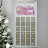 Personalised Christmas Unicorn Advent Calendar In Silver Grey: 1 - Advent Calendars By Gift Moments