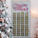 Personalised Christmas Unicorn Advent Calendar In Silver Grey: 3 - Advent Calendars By Gift Moments