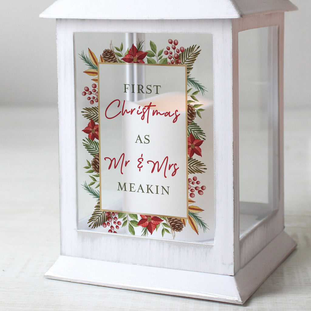 Personalised Christmas White LED Lantern - Shop LED Lighting At Gift Moments - 4
