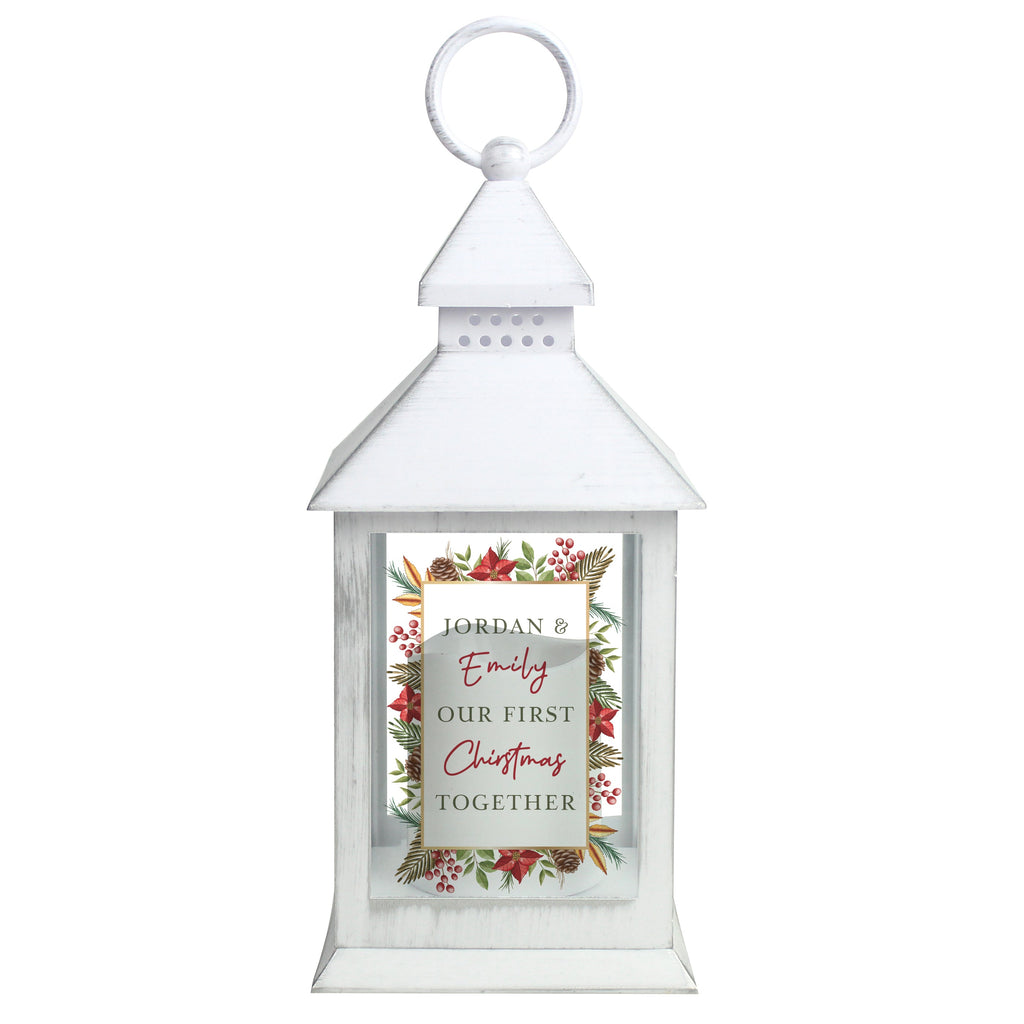 Personalised Christmas White LED Lantern - Shop LED Lighting At Gift Moments - 2
