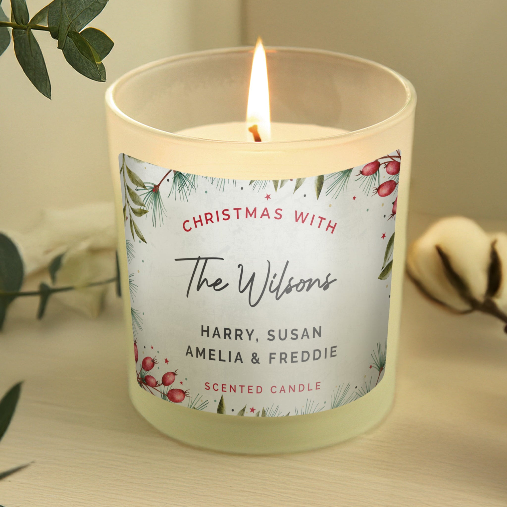 Personalised Christmas With... Scented Jar Candle: 1 - Candles By Gift Moments