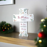 Personalised Christmas Wooden Cross Ornament: 1 - Christmas Decorations By Gift Moments