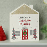 Personalised Christmas Wooden House Ornament: 1 - Ornaments By Gift Moments