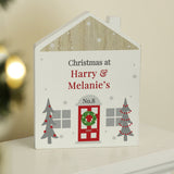 Personalised Christmas Wooden House Ornament: 3 - Ornaments By Gift Moments