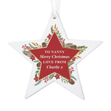 Personalised Christmas Wreath Wooden Decoration: 5 - Christmas Decorations By Gift Moments