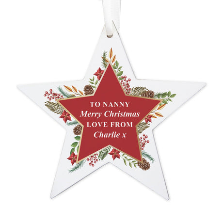 Personalised Christmas Wreath Wooden Decoration: 5 - Christmas Decorations By Gift Moments