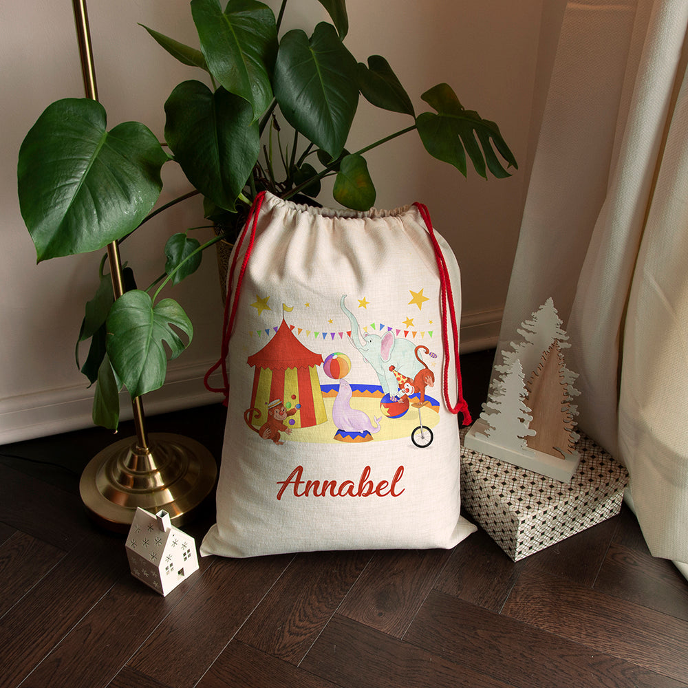 Personalised Circus Christmas Sack: 2 - Christmas Sacks By Gift Moments
