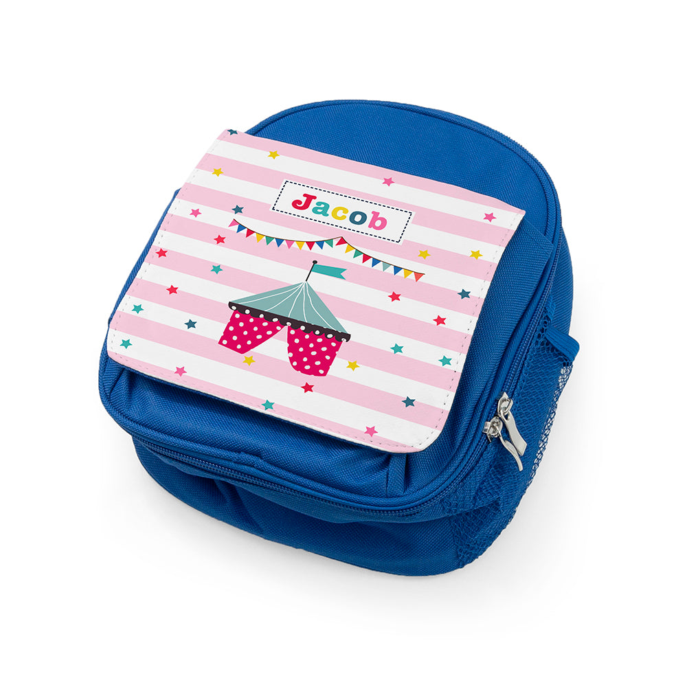 Personalised Circus Themed Blue Lunch Bags: 7 - Lunch Boxes & Bags By Gift Moments