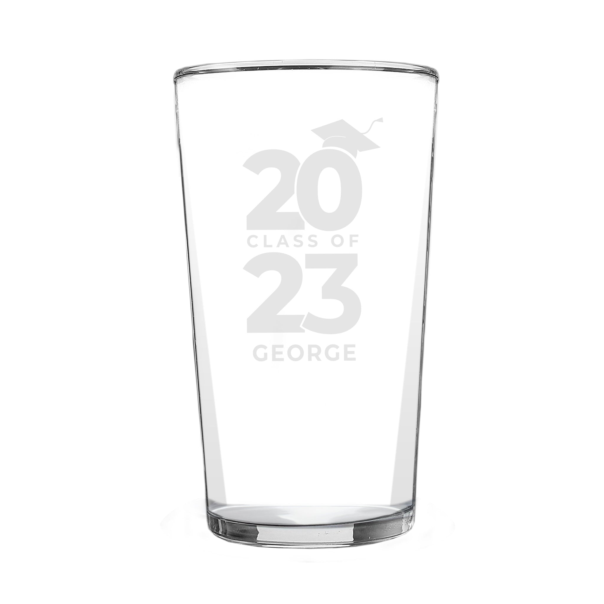 Personalised Class of Graduation Pint Glass: 5 - Beer Glasses By Gift Moments
