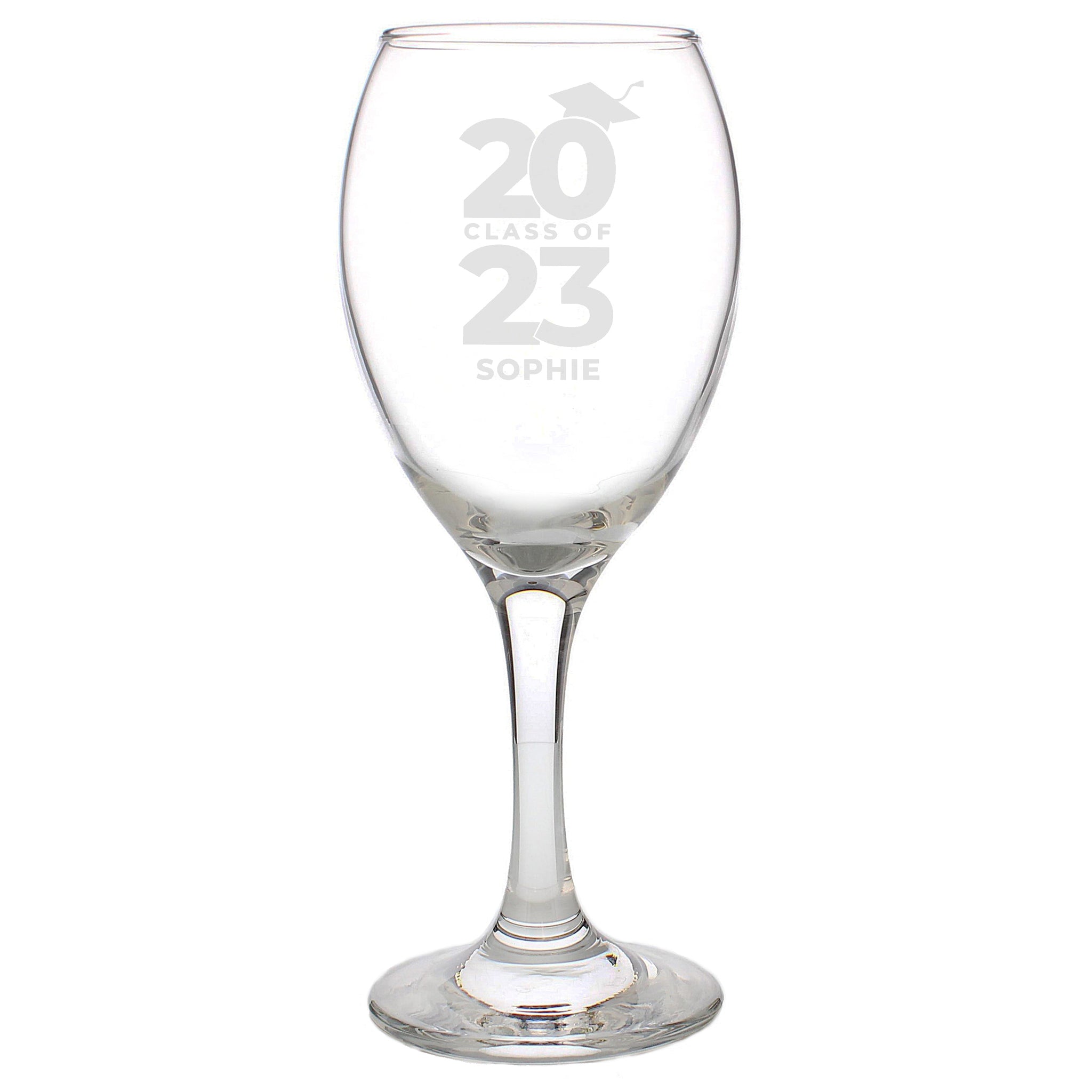 Personalised Class of Graduation Wine Glass: 5 - Wine Glasses By Gift Moments