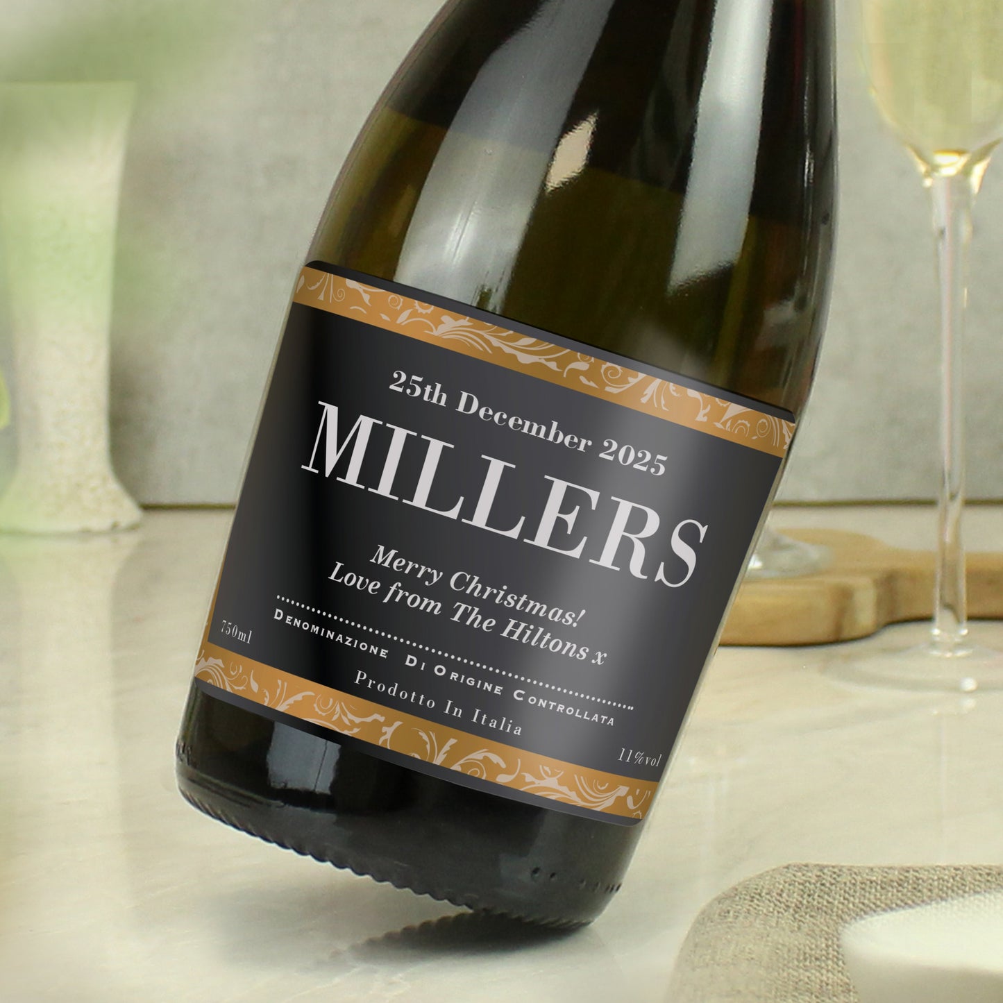 Personalised Classic Black Label Prosecco: 2 - Prosecco By Gift Moments