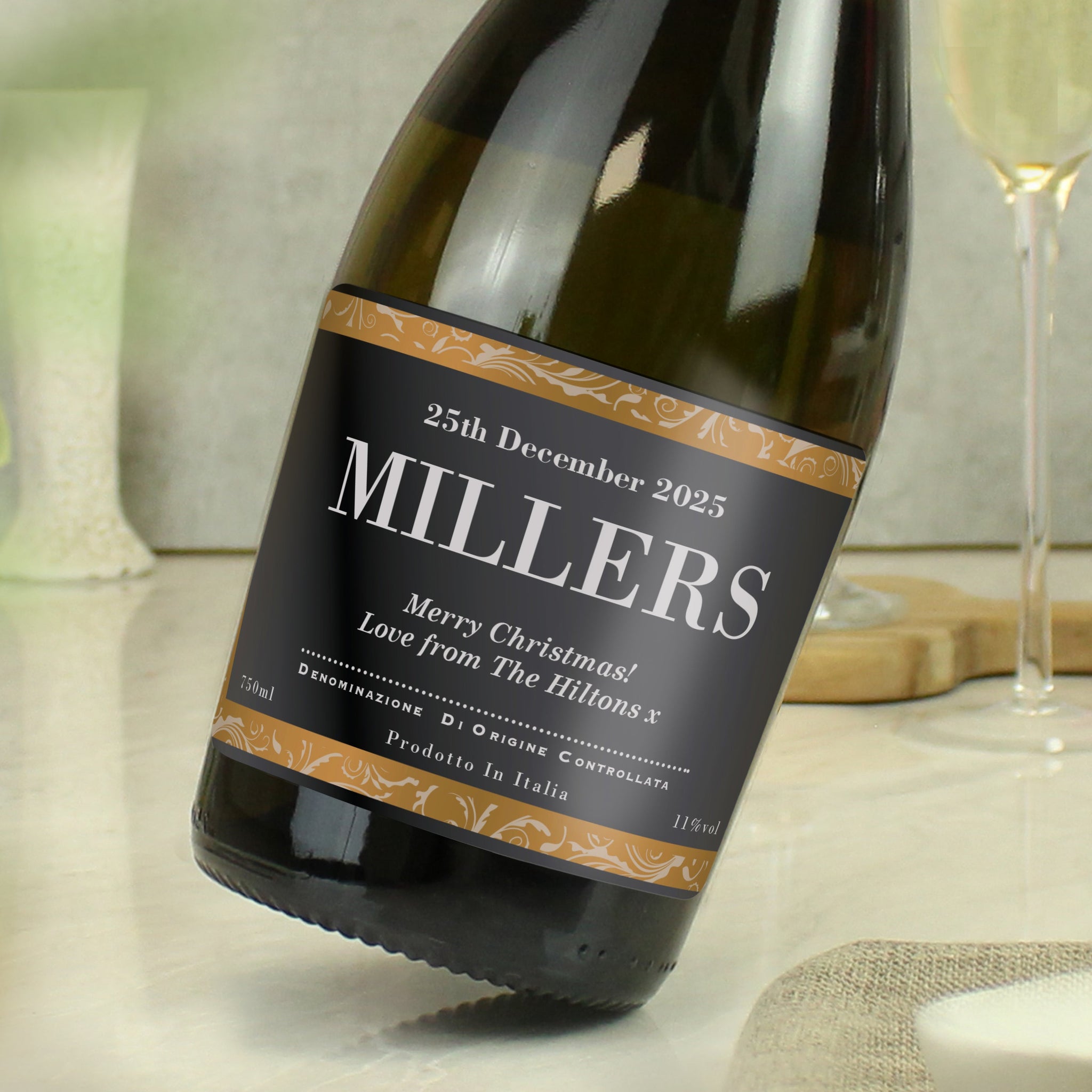 Personalised Classic Black Label Prosecco: 2 - Prosecco By Gift Moments