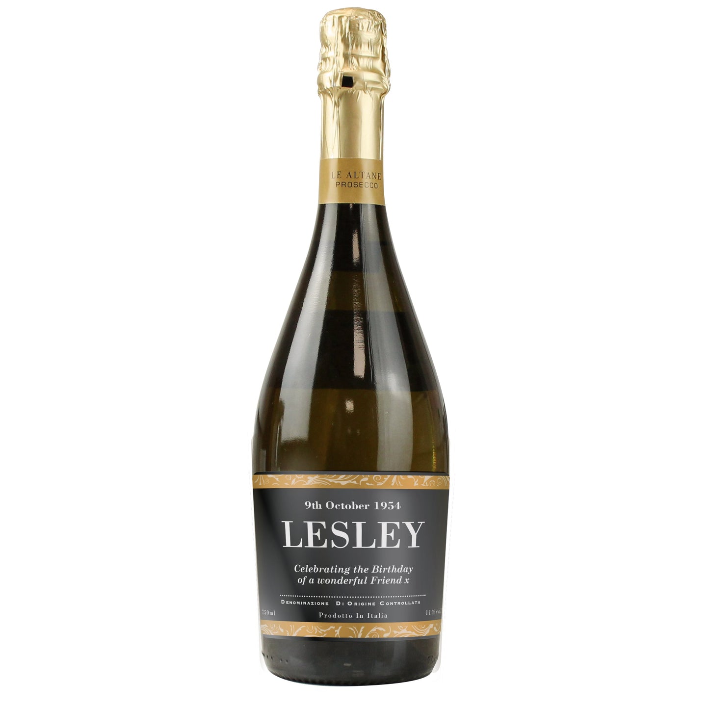 Personalised Classic Black Label Prosecco: 4 - Prosecco By Gift Moments
