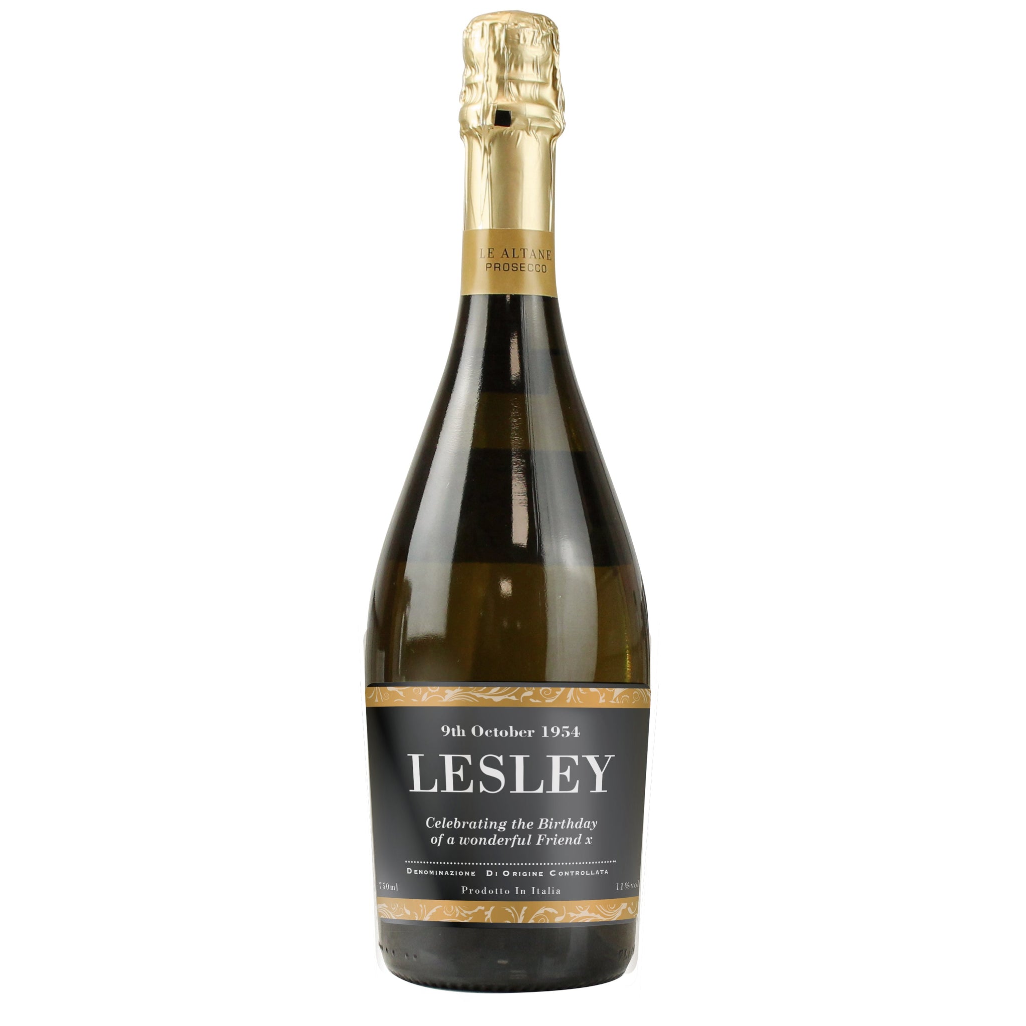 Personalised Classic Black Label Prosecco: 4 - Prosecco By Gift Moments