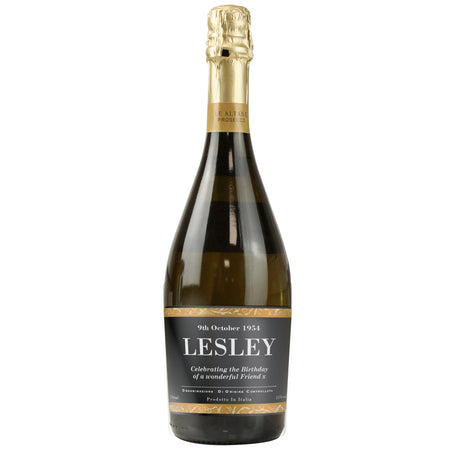 Personalised Classic Black Label Prosecco: 4 - Alcohol By Gift Moments