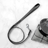 Personalised Black Leather Dog Lead: 2 - Large - Pet Products By Gift Moments