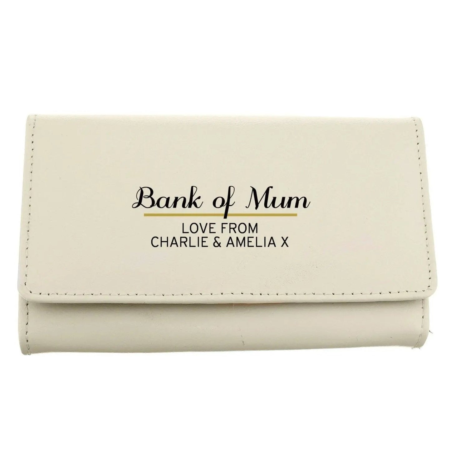 Personalised Classic Cream Leather Purse: 4 - Bags & Purses By Gift Moments