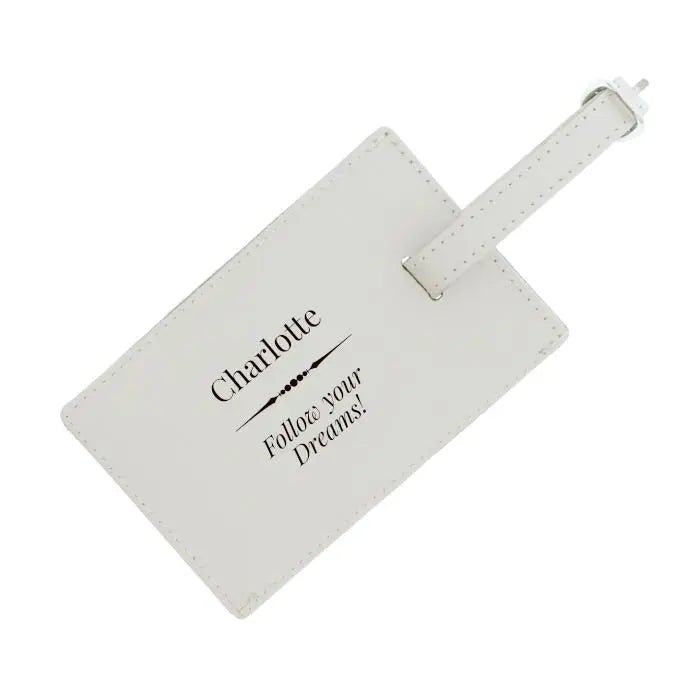 Personalised Classic Cream Luggage Tag: 3 - Luggage Tags By Gift Moments