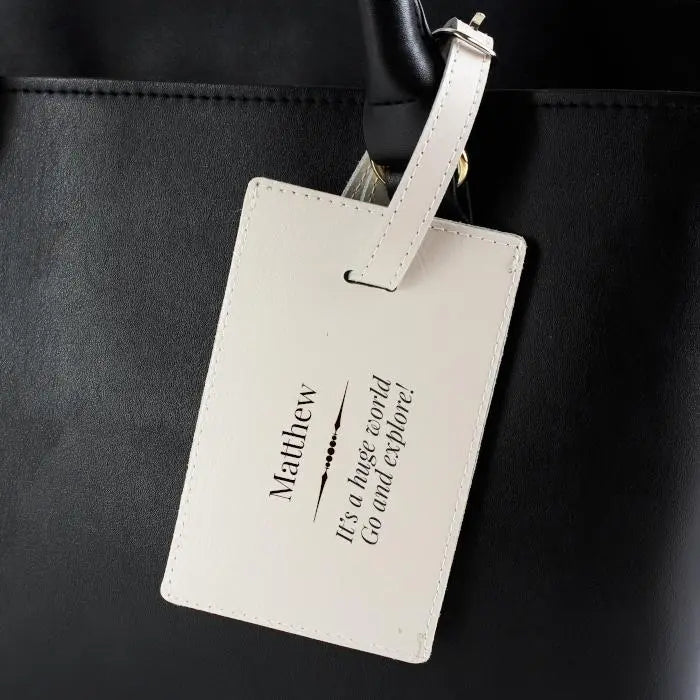 Personalised Classic Cream Luggage Tag: 5 - Luggage Tags By Gift Moments