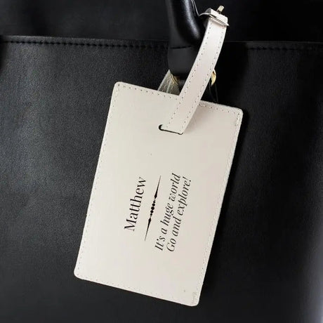 Personalised Classic Cream Luggage Tag: 5 - Luggage Tags By Gift Moments